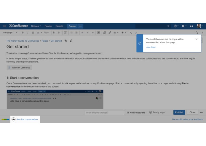 Conversations Video Chat for Confluence – screenshot 4