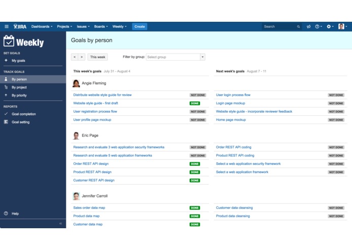 Weekly Goals for JIRA – screenshot 5