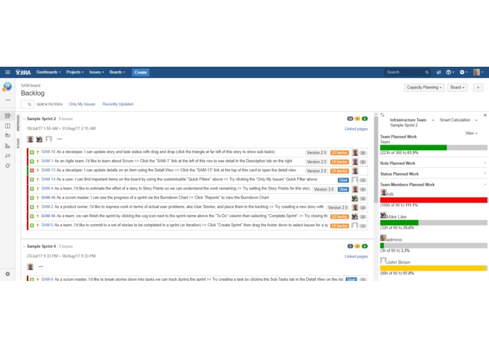 Sprint Capacity Planning & Tracking – screenshot 1