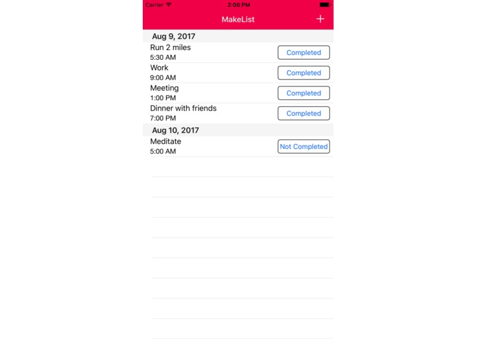 MakeList – screenshot 3