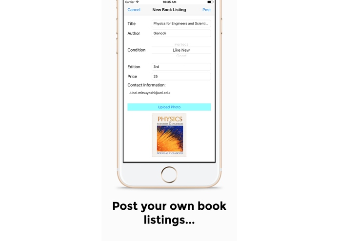 U-BookIt: a college textbook exchange platform – screenshot 3