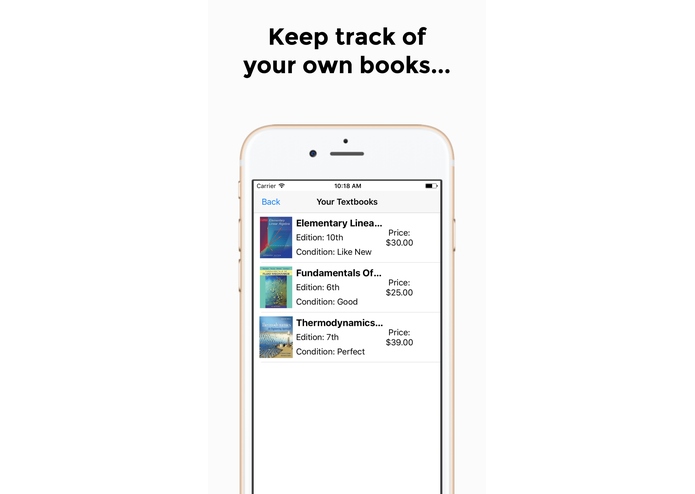 U-BookIt: a college textbook exchange platform – screenshot 4