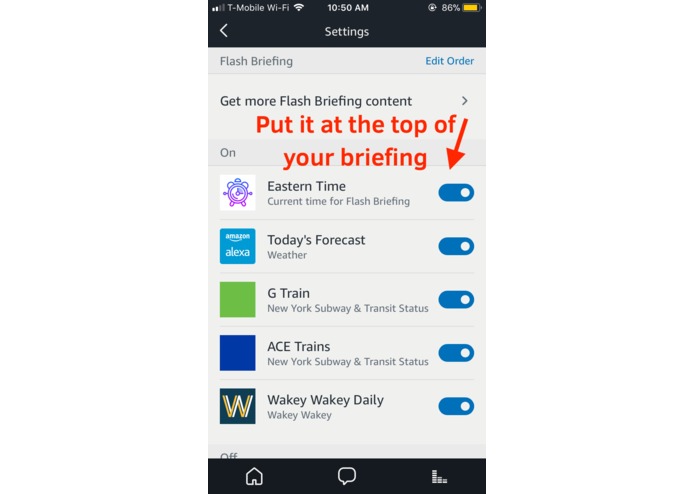 Current Time for Alexa Flash Briefing – screenshot 1