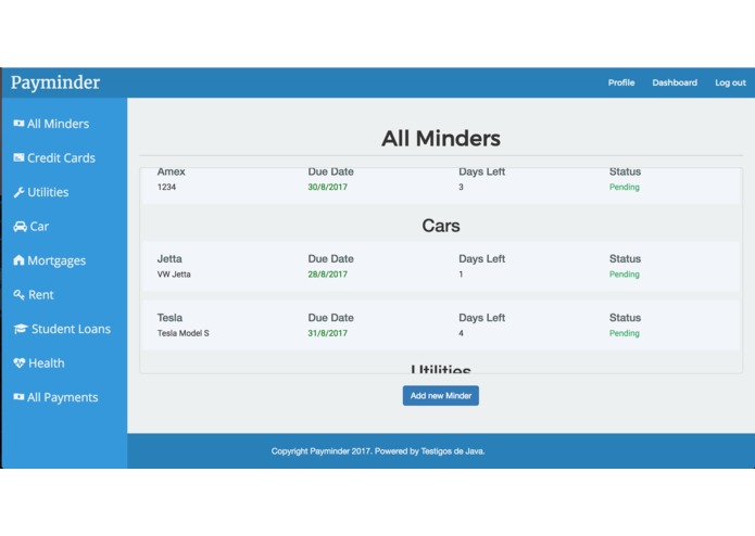 Payminder - TABLE #30 - Testigos de Java – screenshot 1