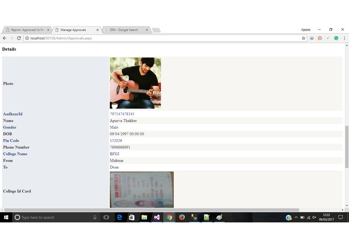 Online Portal for Registration of Bus Passes – screenshot 7