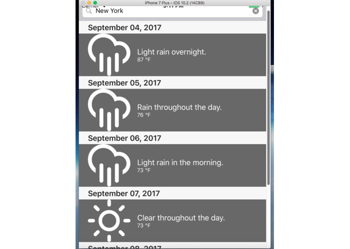 SwiftyWeather – screenshot 3