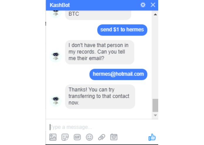 KashBot – screenshot 2