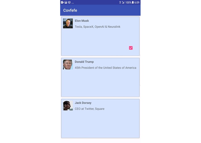 Covfefe - predictive trading advisor – screenshot 1