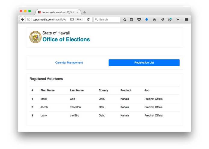 ELVOS HI - Hawaii's Election Volunteer Scheduler – screenshot 2