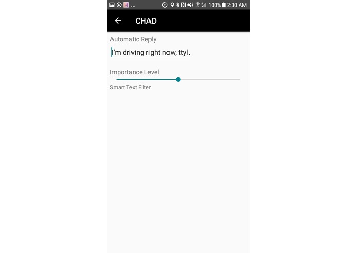 Communicative Hands-free Automotive Device (CHAD) – screenshot 2
