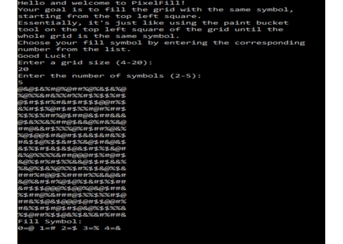 PixelFill (prototype puzzle game?) – screenshot 1