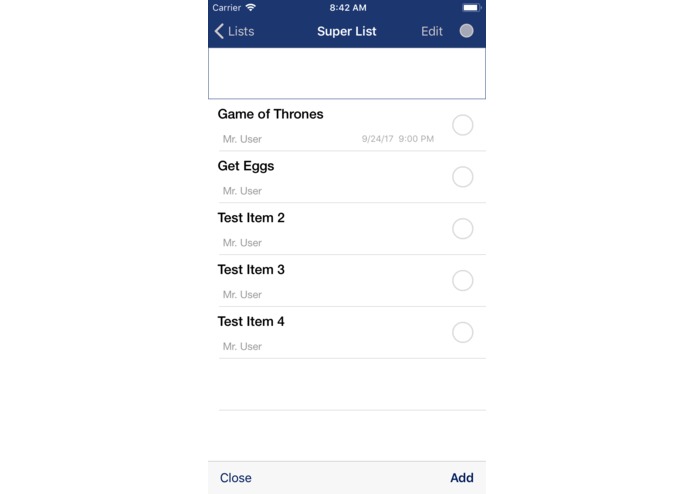 GroupList – screenshot 2