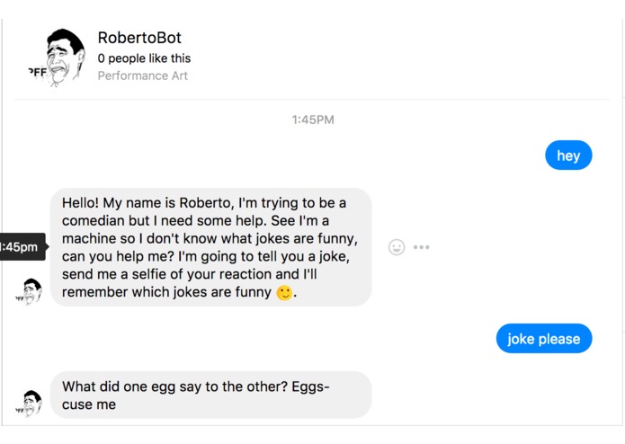 Roberto the JokesBot – screenshot 1