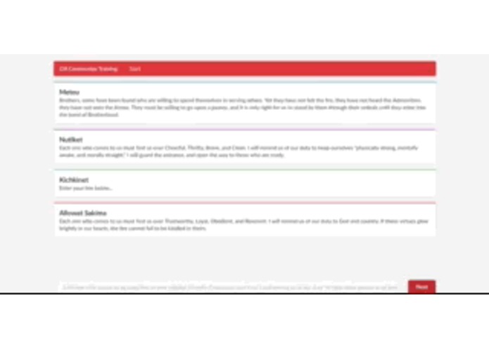 NOACTS - National OA Ceremonialist Training Platform – screenshot 2