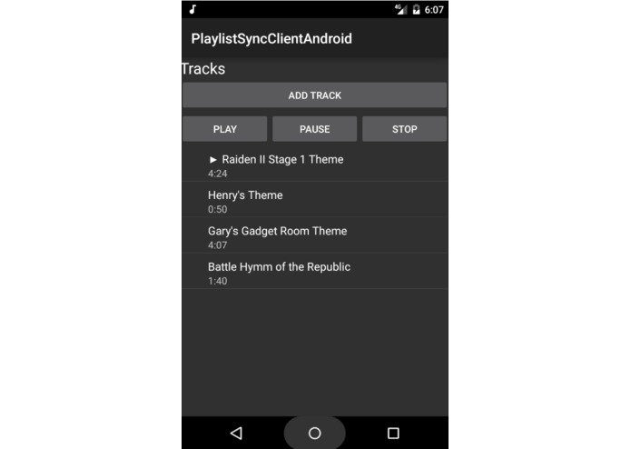 PlaylistSyncClientAndroid – screenshot 1
