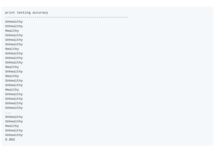 HealthClassifier – screenshot 3