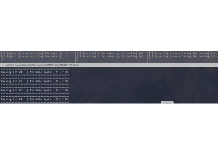 IoT Parking Solution for UMBC – screenshot 3