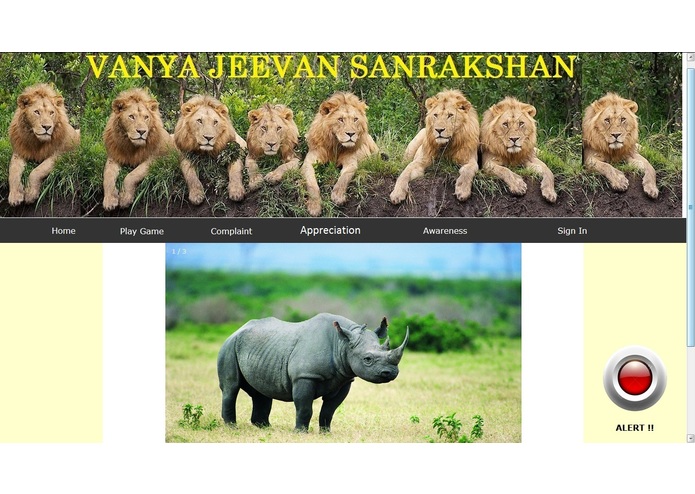 Vanya Jeevan Sanrakshan (problem statement 3) – screenshot 1