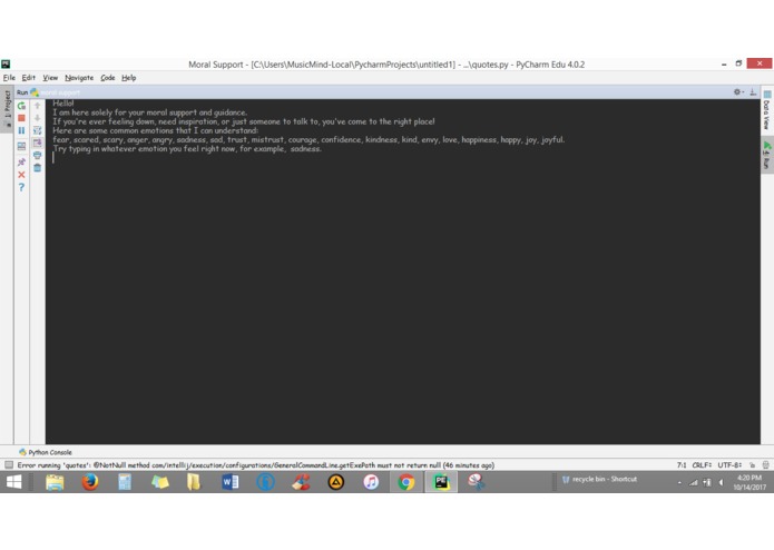 moral-support – screenshot 1