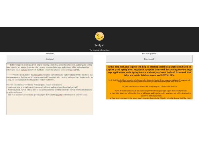 feelpad – screenshot 1