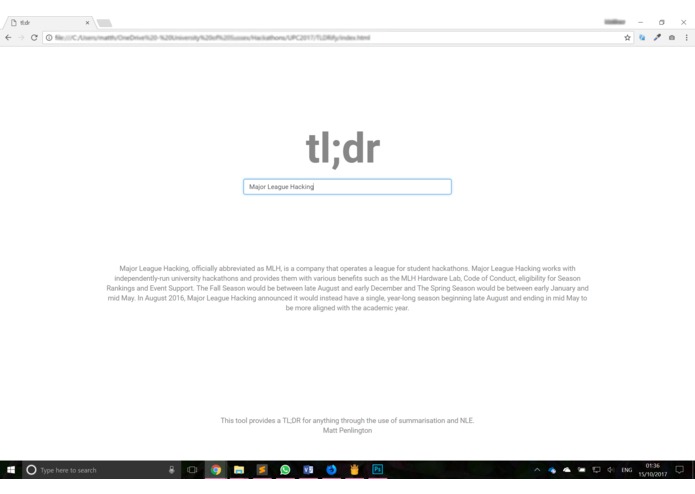 TL;DR-ify – screenshot 2