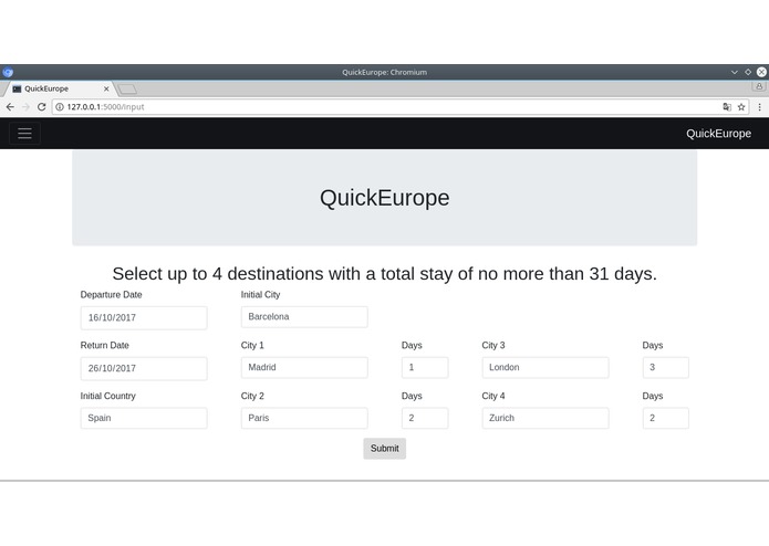 QuickEurope – screenshot 1