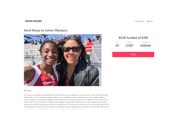 Good₿Miner – screenshot 2