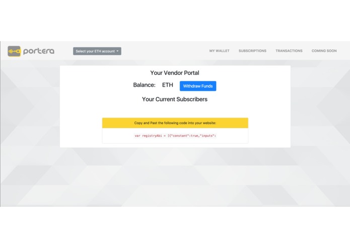 Portera Wallet – screenshot 2