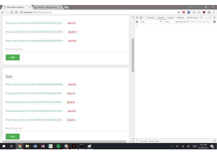 Muse-ic HackGT – screenshot 5