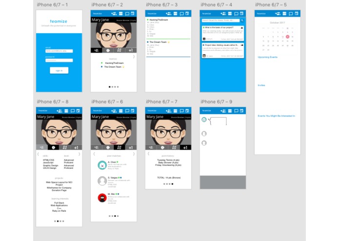 Teamize App Design – screenshot 1