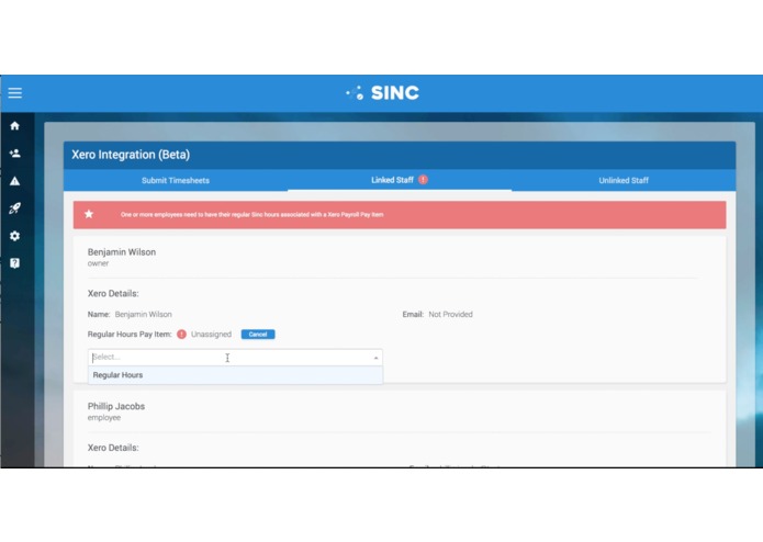 Sinc Xero Integration – screenshot 4