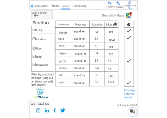 JusticeMatch – screenshot 2