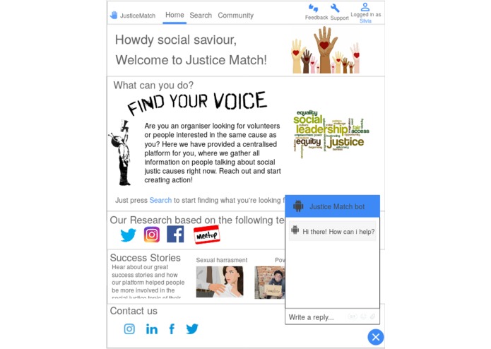JusticeMatch – screenshot 1