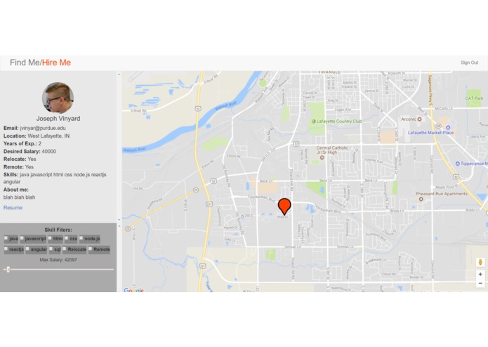 FindMe/HireMe – screenshot 2
