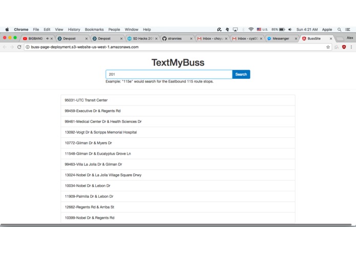 TextMeBuss – screenshot 1