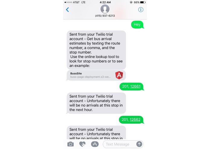 TextMeBuss – screenshot 2