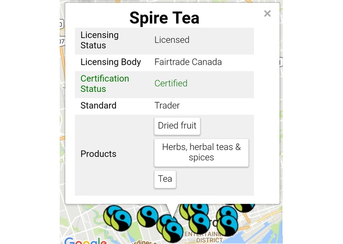 Fair Trade Business Locator – screenshot 2