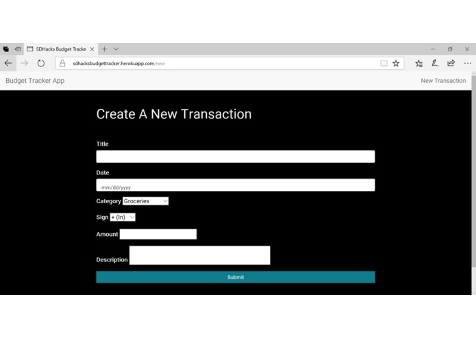 BudgetTracker – screenshot 2