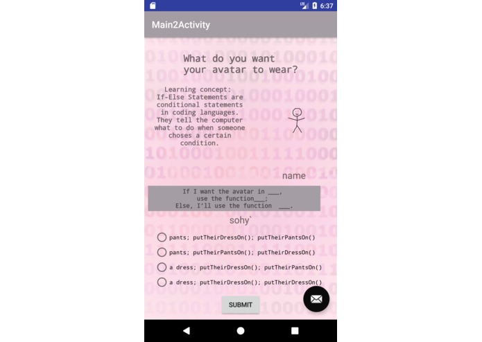 CodeYourAvatar – screenshot 2