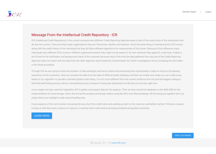 Intellectual Credit Repository(ICR) – screenshot 3