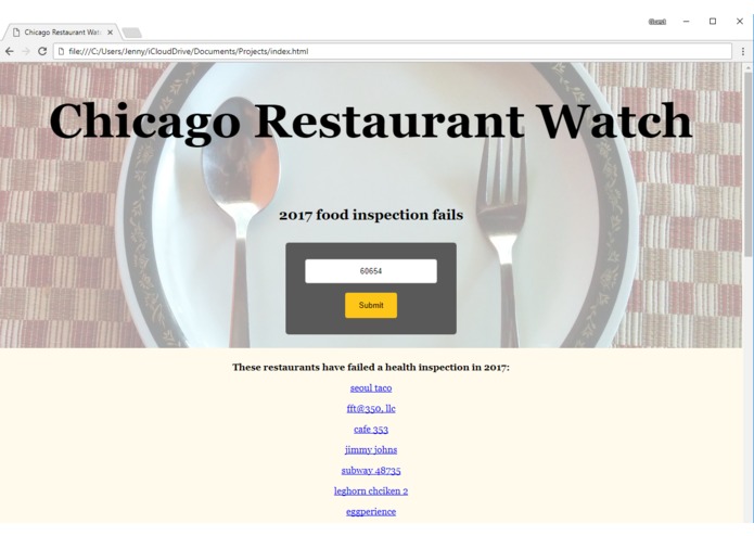 Chicago Restaurant Watch – screenshot 2