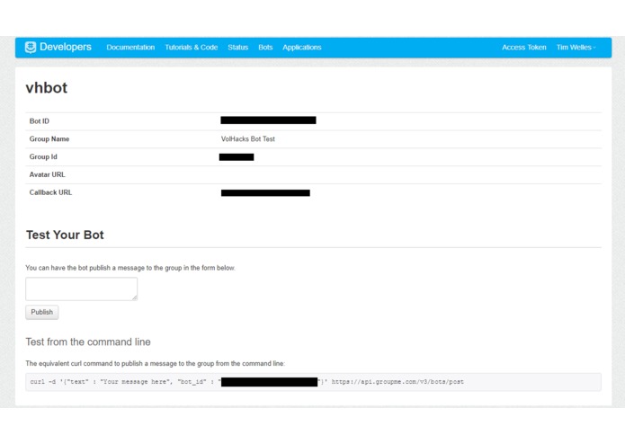 VolHacks GroupMe Bot – screenshot 3