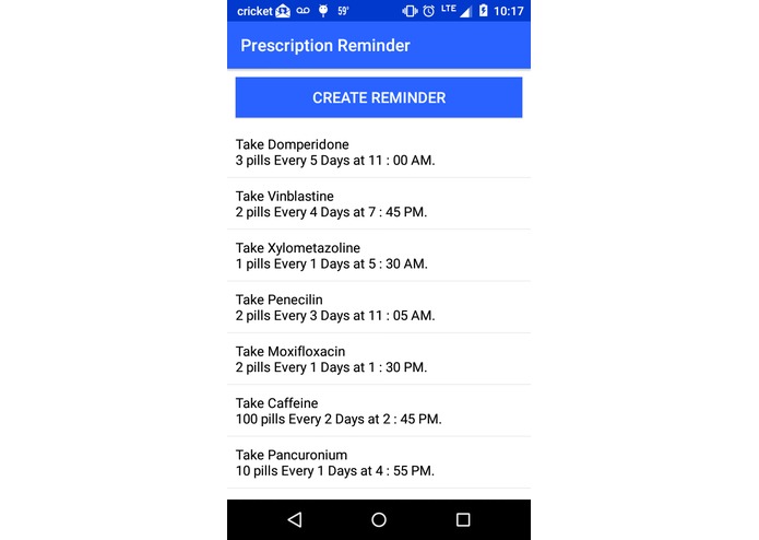 Prescription Reminder – screenshot 1