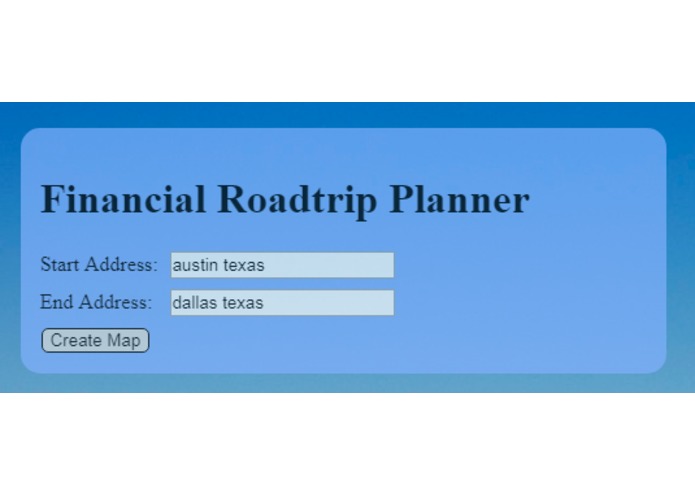 Financial Road Trip Planner – screenshot 7