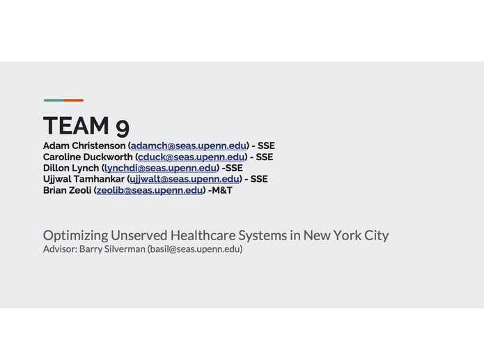 Urban Health Care Optimization – screenshot 1