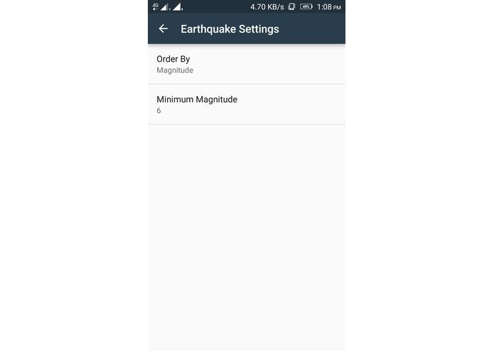 Quake report – screenshot 1