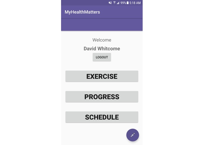 MyHealthMatters App – screenshot 1