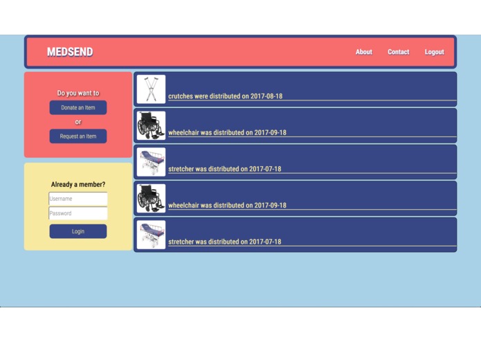 MEDSEND – screenshot 1