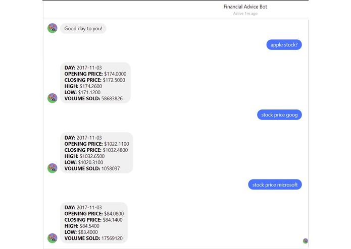 FinancialAdviceBot – screenshot 2