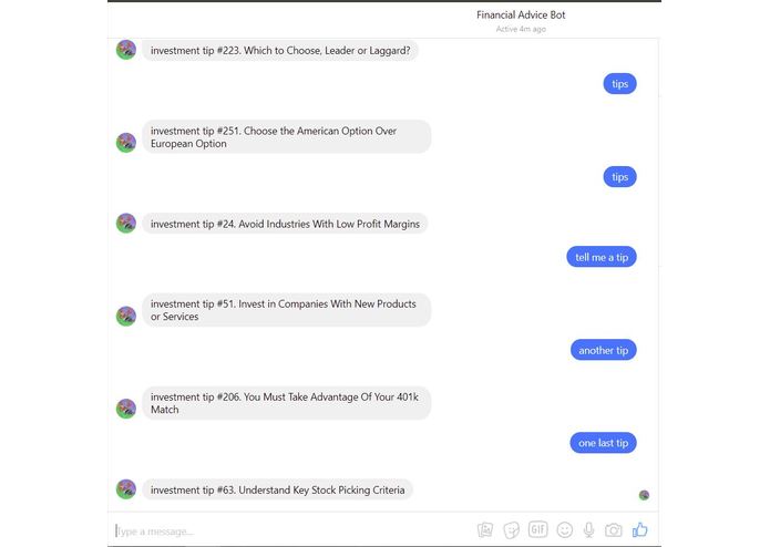 FinancialAdviceBot – screenshot 4